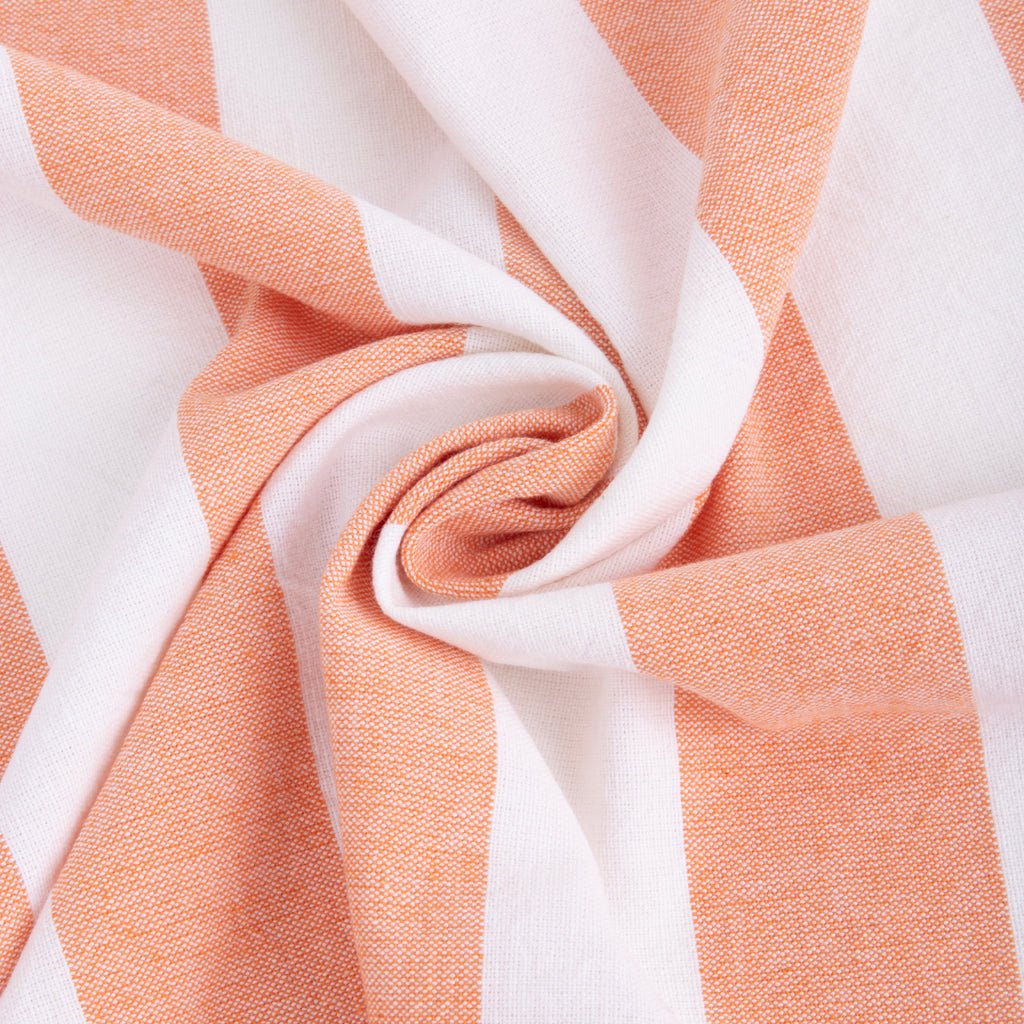 Conjunto de 2 Panos de Algodão Riscas Laranja e Azul TÂNGER - Gato Preto