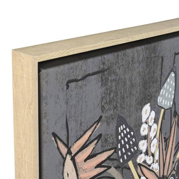 Conjunto de 2 Quadros Botanico Exotico 2A - Gato Preto