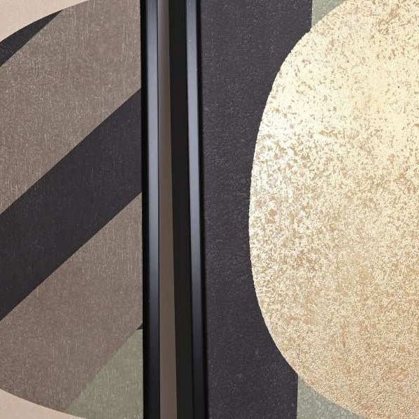 Conjunto de 2 Quadros Formas 2A - Gato Preto