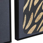 Conjunto de 2 Quadros Natureza Noturna 2A - Gato Preto