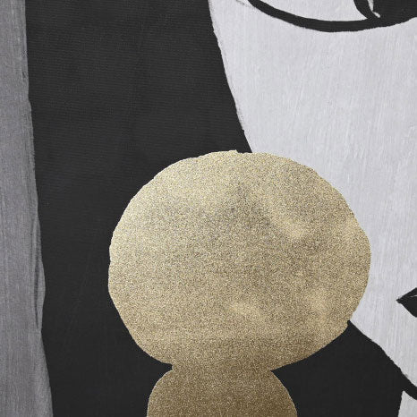 Conjunto de 2 Quadros Retrato Brincos 2A - Gato Preto