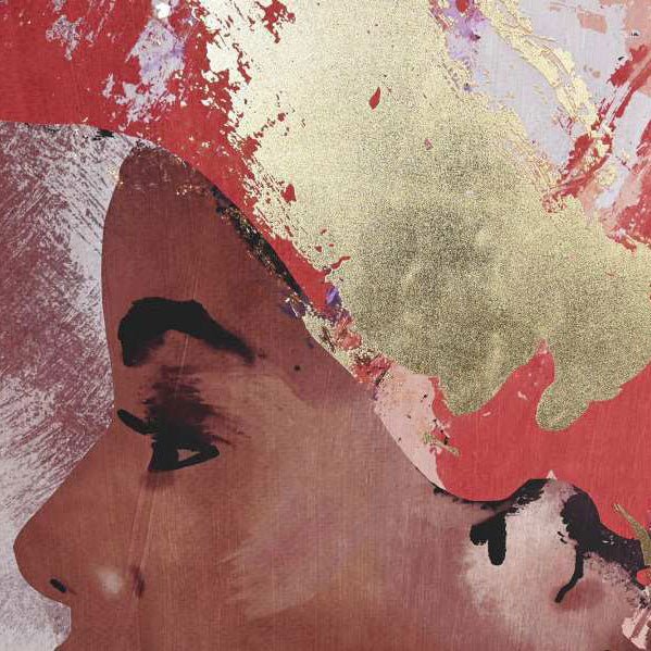 Conjunto de 2 Quadros Retrato Feminino 2A - Gato Preto