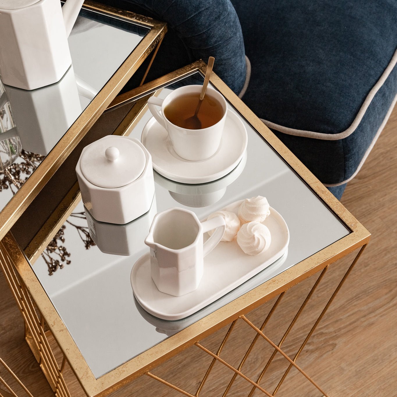 Conjunto de 3 Mesas de Apoio HOBART - Gato Preto