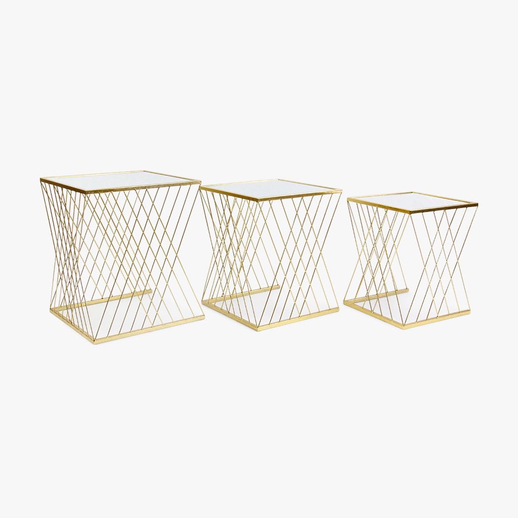 Conjunto de 3 Mesas de Apoio HOBART - Gato Preto