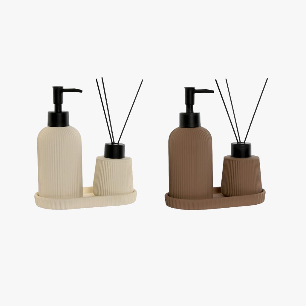 Conjunto de 3 Peças de Banho Gres 17x9x2 CLEAR - Gato Preto