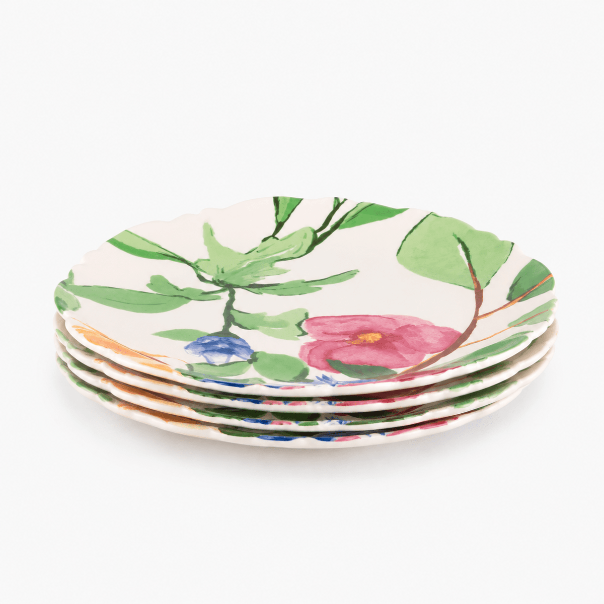 Conjunto de 4 pratos de sobremesa Geranium MARIE - Gato Preto