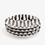 Conjunto de 4 pratos rasos com padrão BLACK CAT - Gato Preto
