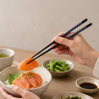 Conjunto de 5 Pauzinhos Azul e Preto CHOPSTICKS - Gato Preto