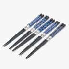 Conjunto de 5 Pauzinhos Azul e Preto CHOPSTICKS - Gato Preto
