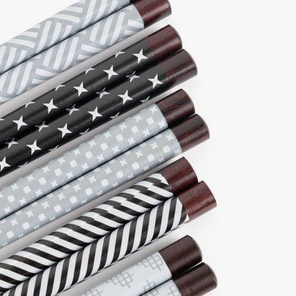 Conjunto de 5 Pauzinhos Padrões Preto CHOPSTICKS - Gato Preto