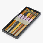 Conjunto de 5 Pauzinhos tons de Madeira CHOPSTICKS - Gato Preto