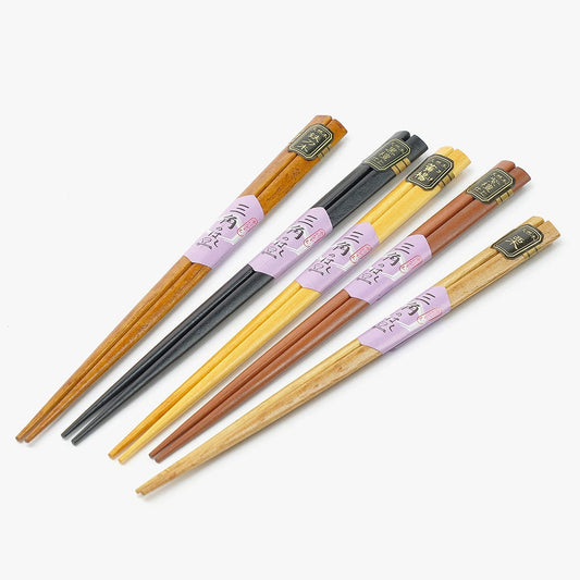 Conjunto de 5 Pauzinhos tons de Madeira CHOPSTICKS - Gato Preto