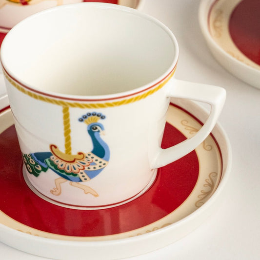 Conjunto de 6 Chávenas de Chá CARROSSEL - Gato Preto