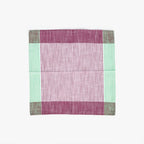 Conjunto de dois Guardanapos de Algosão Riscas Violeta e Verde 45x45 KERALA - Gato Preto
