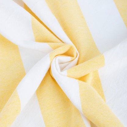 Conjunto de dois Panos de Algodão Riscas Amarelo e Laranja TÂNGER - Gato Preto