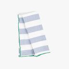 Conjunto de dois Panos de Algodão Riscas Azul e Verde TÂNGER - Gato Preto