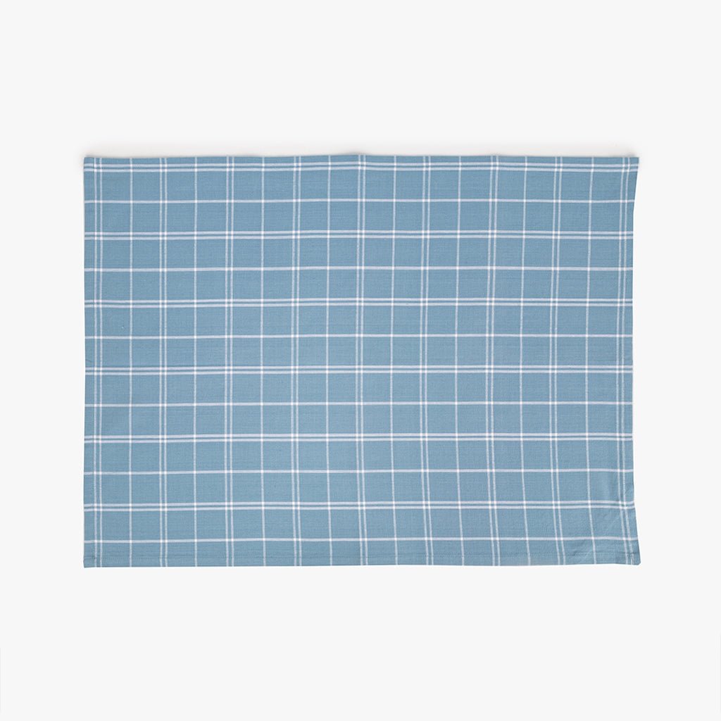 Conjunto de dois panos de Cozinha Xadrez Azul, Bordeaux e Branco CHECKS - Gato Preto