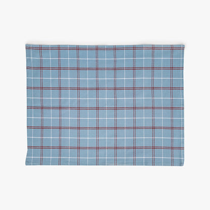 Conjunto de dois panos de Cozinha Xadrez Azul, Bordeaux e Branco CHECKS - Gato Preto