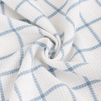 Conjunto de dois panos de Cozinha Xadrez Azul e Branco EVERYDAY - Gato Preto
