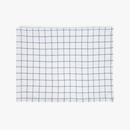 Conjunto de dois panos de Cozinha Xadrez Azul e Branco EVERYDAY - Gato Preto