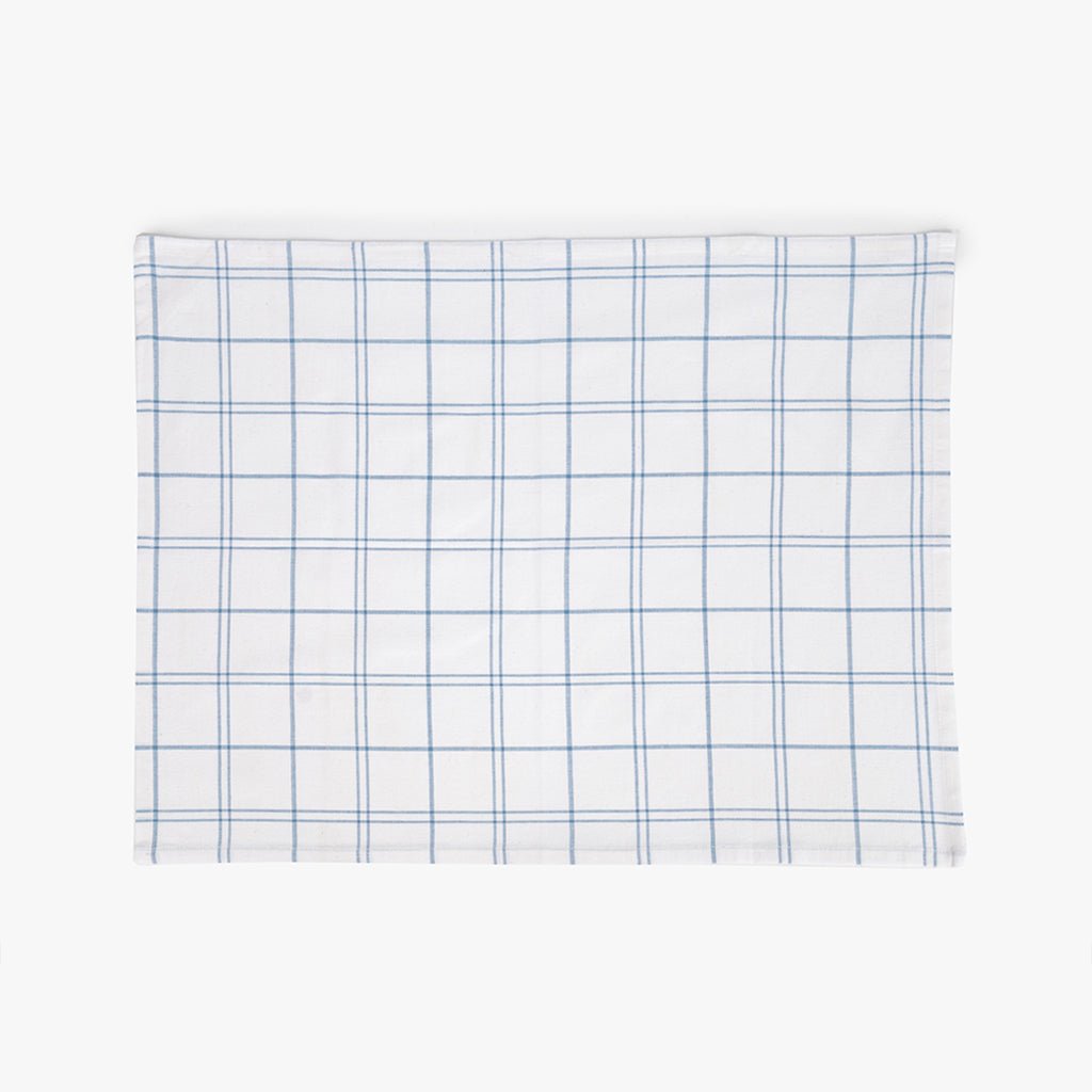 Conjunto de dois panos de Cozinha Xadrez Azul e Branco EVERYDAY - Gato Preto