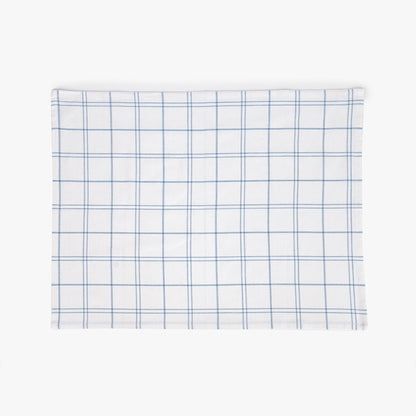 Conjunto de dois panos de Cozinha Xadrez Azul e Branco EVERYDAY - Gato Preto