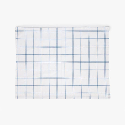 Conjunto de dois panos de Cozinha Xadrez Azul e Branco EVERYDAY - Gato Preto