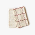 Conjunto de dois panos de Cozinha Xadrez Bege, Bordeaux e Branco CHECKS - Gato Preto