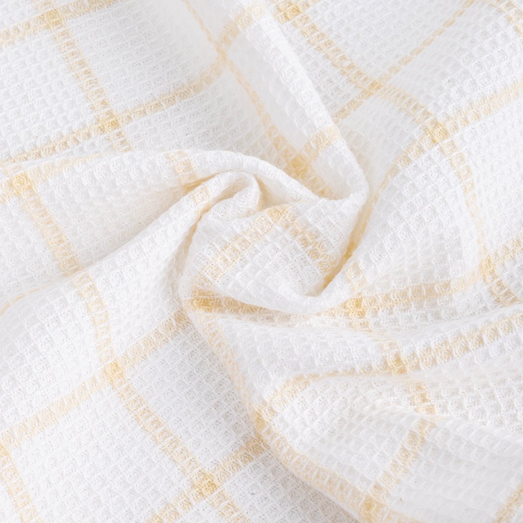 Conjunto de dois panos de Cozinha Xadrez Bege e Branco EVERYDAY - Gato Preto