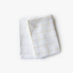 Conjunto de dois panos de Cozinha Xadrez Bege e Branco EVERYDAY - Gato Preto