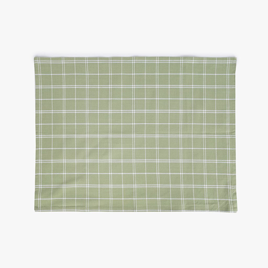 Conjunto de dois panos de Cozinha Xadrez Verde, Bordeaux e Branco CHECKS - Gato Preto