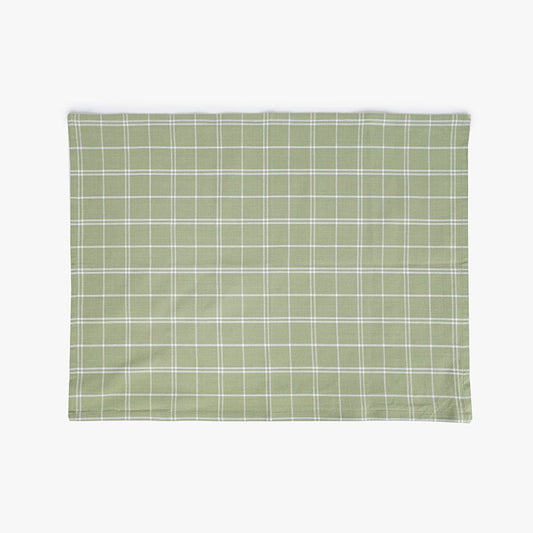 Conjunto de dois panos de Cozinha Xadrez Verde, Bordeaux e Branco CHECKS - Gato Preto
