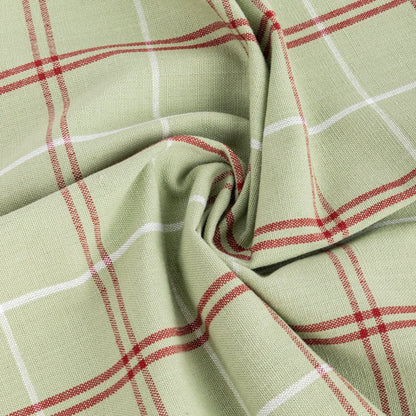 Conjunto de dois panos de Cozinha Xadrez Verde, Bordeaux e Branco CHECKS - Gato Preto