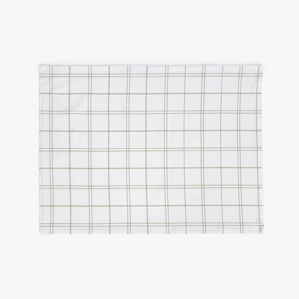 Conjunto de dois panos de Cozinha Xadrez Verde e Branco EVERYDAY - Gato Preto