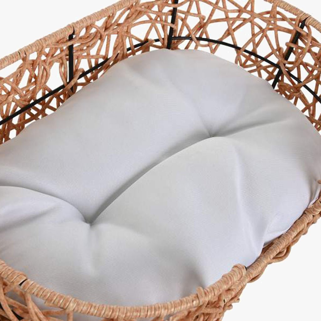 Conjunto de Duas Camas de Animal Rattan Oval 50x35x14 PAWRENTS - Gato Preto