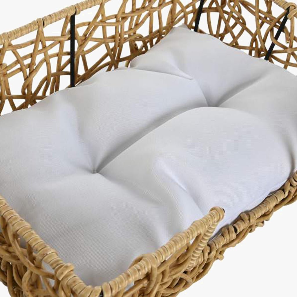 Conjunto de Duas Camas de Animal Rattan Reta 50x35x14 PAWRENTS - Gato Preto