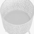 Conjunto de duas floreiras em metal branco REVIVAL - Gato Preto