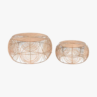 Conjunto de Duas Mesas Auxiliares Ratan VEREDA - Gato Preto