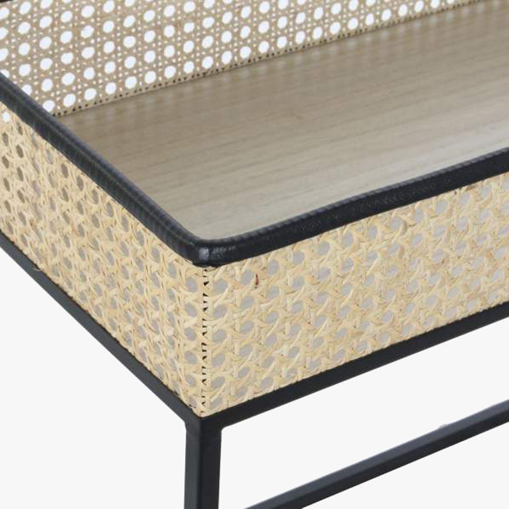 Conjunto de Duas Mesas Ferro e Ratan VEREDA - Gato Preto