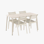Conjunto de Mesa com 4 cadeiras Branco VITA - Gato Preto
