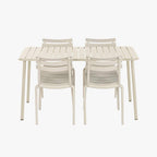 Conjunto de Mesa com 4 cadeiras Branco VITA - Gato Preto