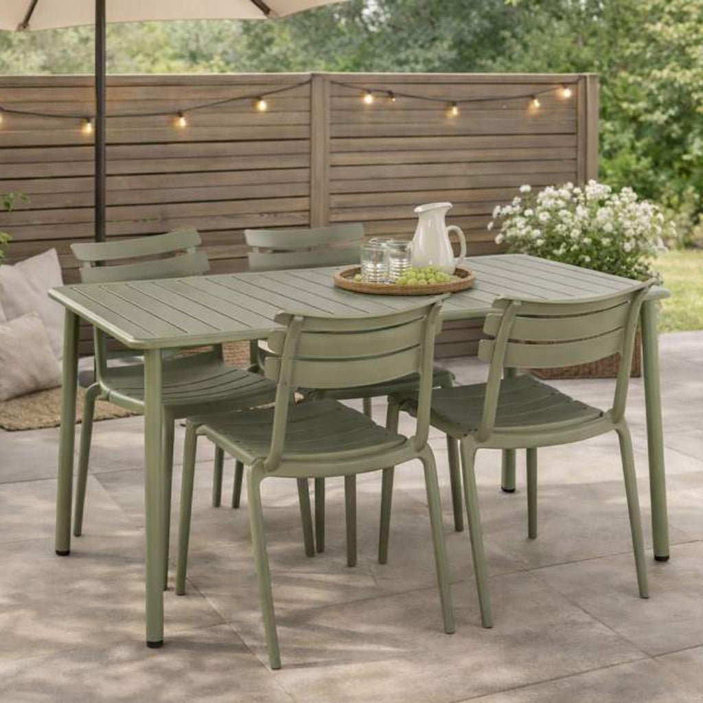 Conjunto de Mesa com 4 cadeiras Verde VITA - Gato Preto