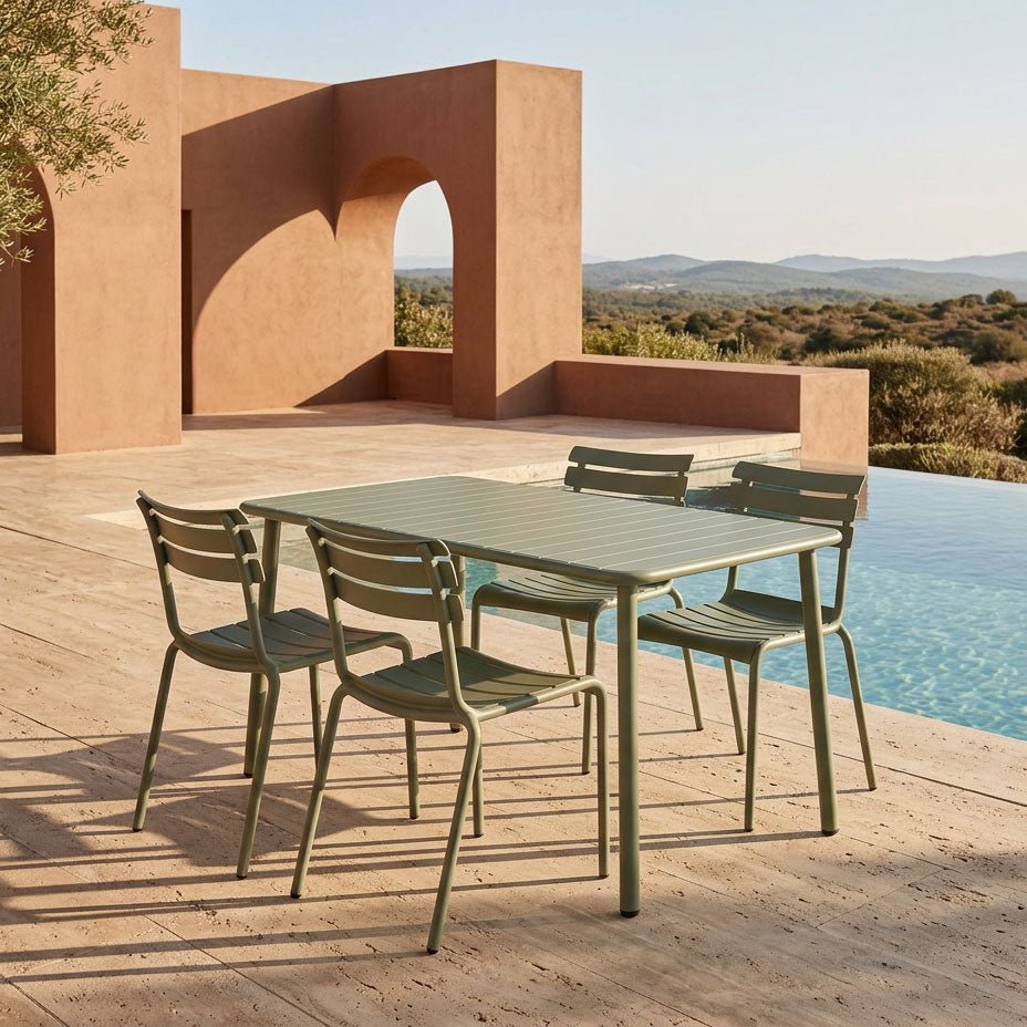 Conjunto de Mesa com 4 cadeiras Verde VITA - Gato Preto