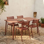 Conjunto de Mesa com 4 cadeiras Vermelho VITA - Gato Preto