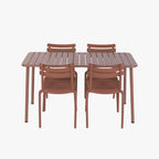 Conjunto de Mesa com 4 cadeiras Vermelho VITA - Gato Preto