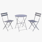 Conjunto de Mesa e Duas Cadeiras Cinza COLORFUL - Gato Preto