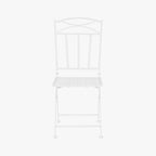 Conjunto de mesa e duas cadeiras em metal com folhas branco REVIVAL - Gato Preto