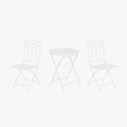 Conjunto de mesa e duas cadeiras em metal com folhas branco REVIVAL - Gato Preto