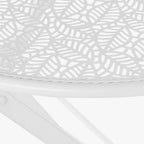 Conjunto de mesa e duas cadeiras em metal com folhas branco REVIVAL - Gato Preto