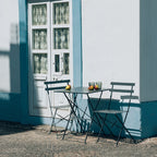 Conjunto Mesa e 2 Cadeiras Metal Cinza Exterior - Gato Preto